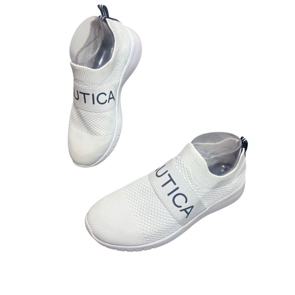 Nautica White Slip-On Knit Sneakers Women’s Size 7